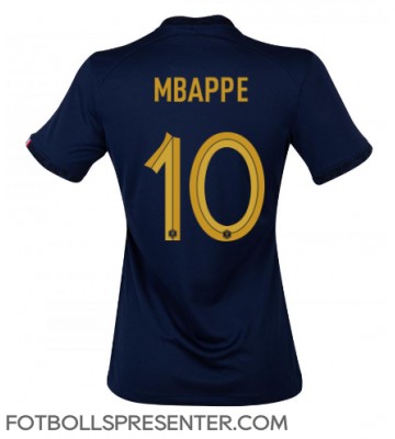 Frankrike Kylian Mbappe #10 Hemma Matchtröja Dam VM 2022 Kortärmad